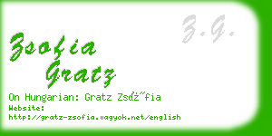 zsofia gratz business card